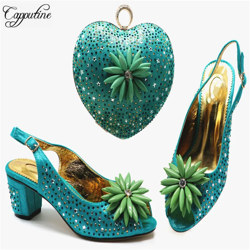 Capputine/новейший дизайн года; итальянский комплект из туфель и сумочки персикового цвета; модные вечерние туфли в африканском стиле с сумочкой в комплекте; 5 цветов