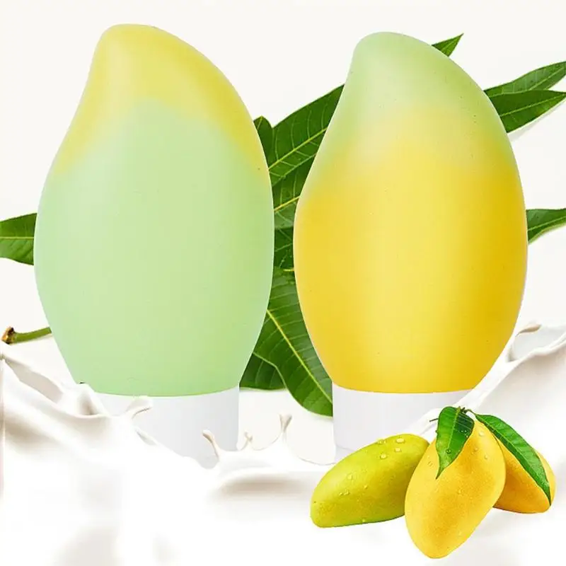 

4pcs/Set Cute Lemon Shape Silicone Lotion Bottles Portable Mini Travel Refillable Bottles Containers Shampoo Gel Squeeze Bottles