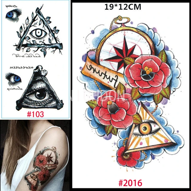 Sexy Eye Tattoo Triangle Design Temporary Tattoo Stickers Fake Tattoos For  Women Waterproof Body Chest Tattoos Sticker CH2016 _ - AliExpress Mobile
