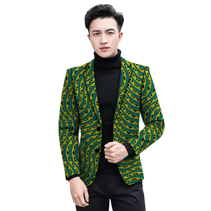 

African print casual slim fit men's suit jacket male fashion pattern Ankara blazer jacket men wedding coat dashiki suit tops