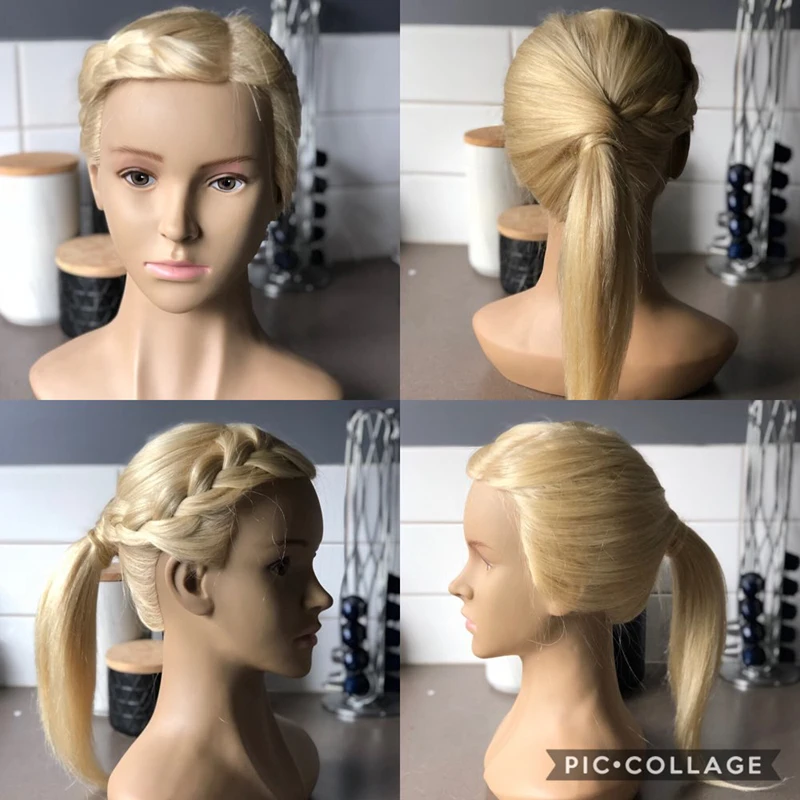 14Inch Mannequin Training Head 100% Human Hair Salon Hairdressing Practice Cosmetology Hair Styling Training Head Free Clamp 14Inch Mannequin Training Head 100% Human Hair Salon Hairdressing Practice Cosmetology Hair Styling Training Head Free Clamp