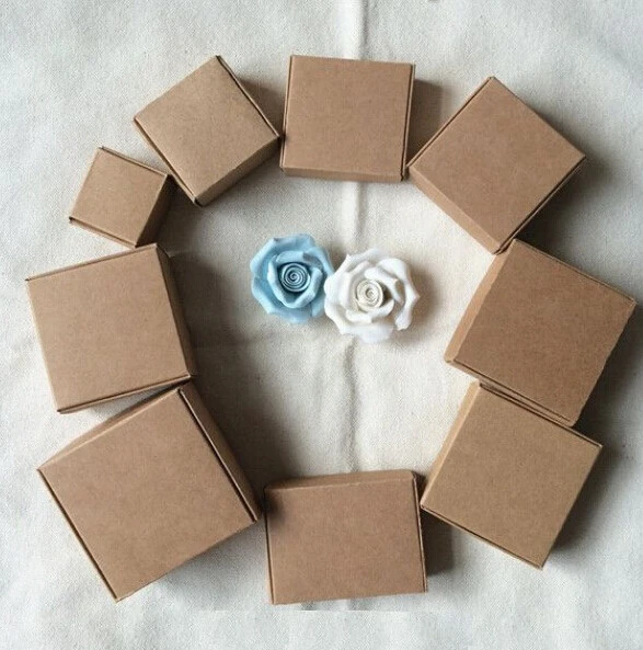 100pcs Wholesale Small Cardboard Gift Paper Box Retail Packaging Craft  Paper Box Kraft Paper Gift Soap Candy Carton Box - Gift Boxes & Bags -  AliExpress