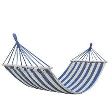 Портативный Кемпинг Сад пляж путешествия гамак Открытый Сверхлегкий красочные повседневные качели кровать опрокидывающийся холст палка гамак