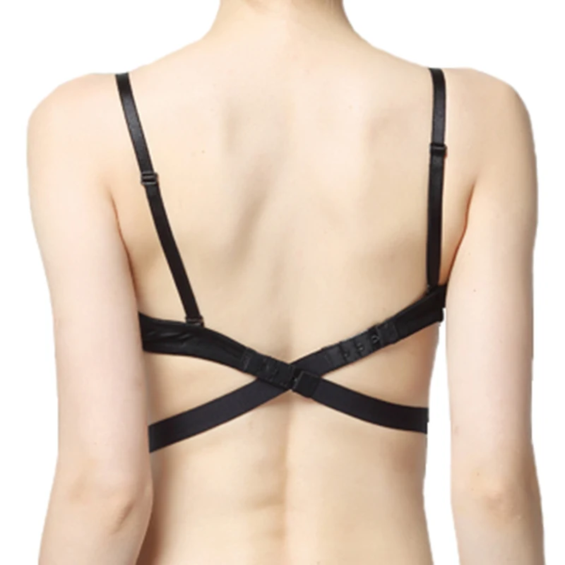 Adjustable low back bra strap converter hides bra straps