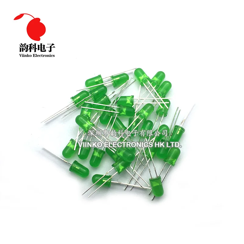 Светодиодный зеленый светильник 5 мм 100 шт.|led 5mm|led 5mm greengreen led |