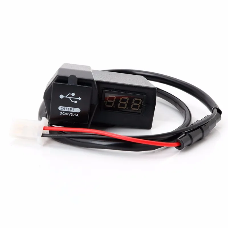  Neue Motorrad ATV GPS Handy 2USB Steckdose Ladegerät + LED Spannung Voltmeter Drop verschiffen