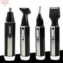 4 в 1 Электрический триммер для волос в носу и ушах, Мужская бритва, резак для висков, триммер для бороды и бровей, перезаряжаемый триммер для носа и ушной триммер, машинка для стрижки волос