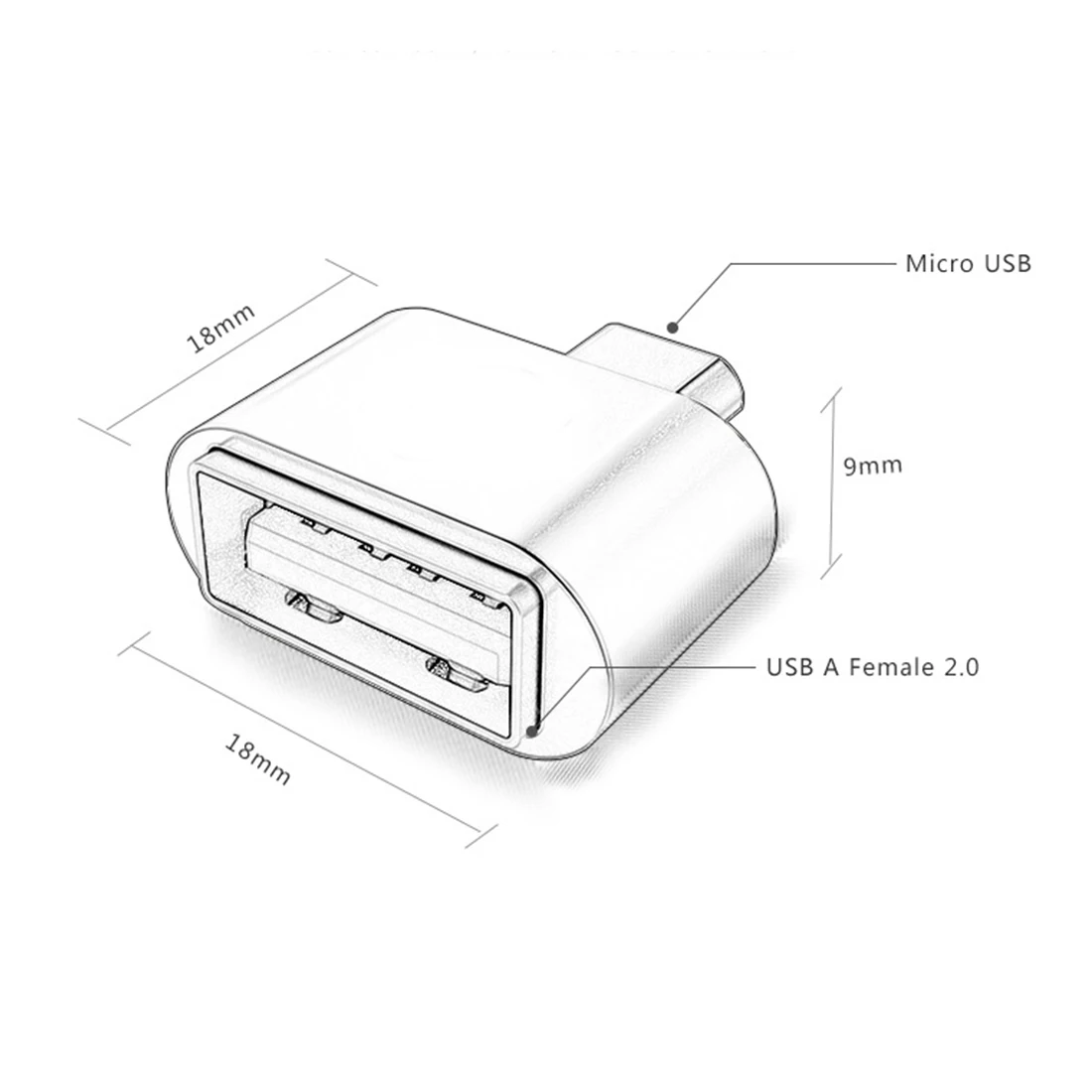 Centechia телефон адаптер цифровые данные стандарт микро USB к USB OTG мини конвертер для Android сотовых телефонов Аксессуары