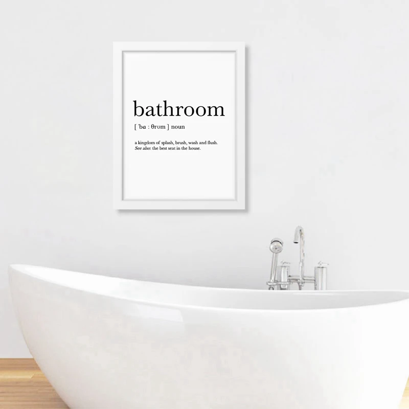 Bathroom Signs Wall Art Print