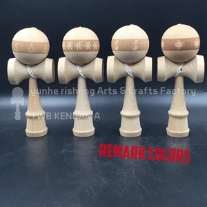 Горячая Детская игрушка шар Kendama деревянный Рождественский подарок игрушки для детей Детская игрушка фабрика PRO Высокое качество - Цвет: Christmas