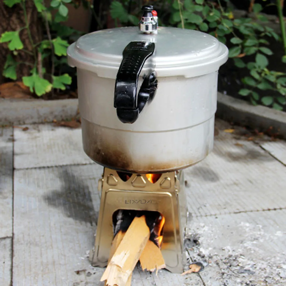 Lixada наружная деревянная плита походные печи компактная складная посуда для кемпинга приготовления пищи пикника для походов и барбекю титановая сталь