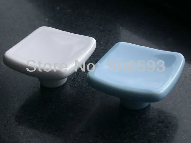 

12pcs lot free shipping elegance square ceramic cabinet knob