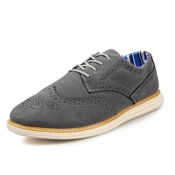 

Spring Summer Men Brogue Shoes Bullock Carved Low Lace Up Flat With Cotton Inside Male Leisure Shoes
