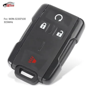 

KEYECU New Keyless Entry Remote Control Key Fob Replacement 3+1 Button for Chevrolet GMC M3N-32337100