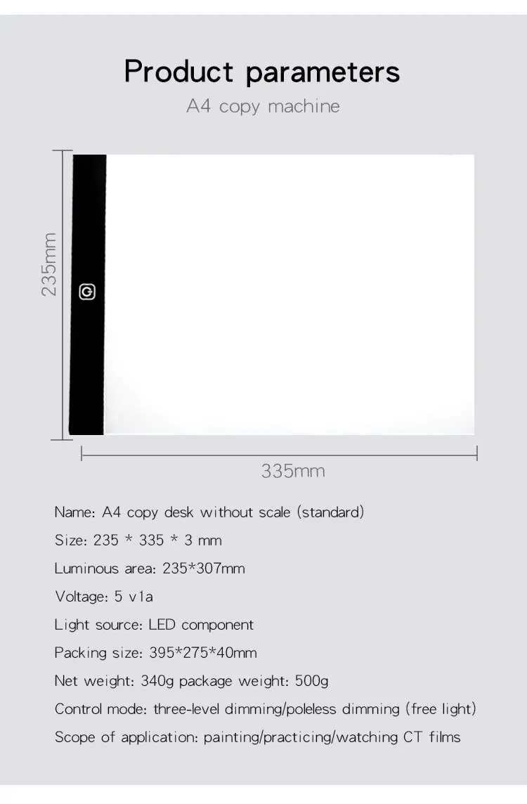 Shirliben светодиодный алмаз живопись свет Pad Lightpad доска алмазные аксессуары для рисования Наборы инструментов A4 рисунок, графика контейнер для таблеток