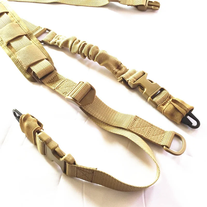 Tactical 2 Point Gun Sling Shoulder Strap Adjustable Outdoor Rifle Sling With Metal Buckle Gun Belt Accessor Tactical 2 Point Gun Sling Shoulder Strap Adjustable Outdoor Rifle Sling With Metal Buckle Gun Belt Accessor