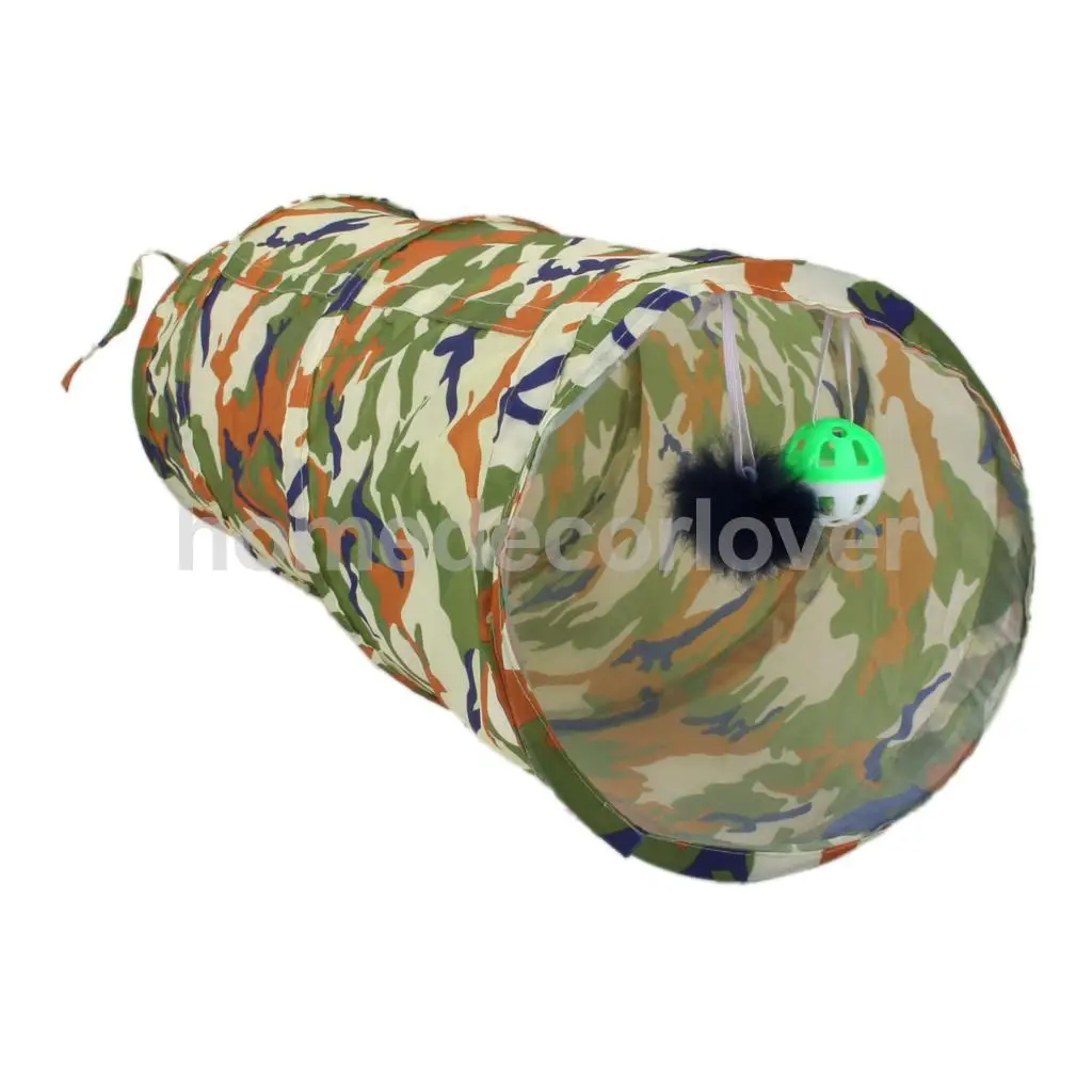 Pop Up Cat Dog Pet Favor Play Tunnel Exercise Activity Toy Camouflage