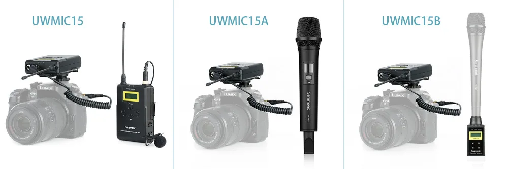 SaramonicWireless микрофонная система, UHF 15 канальный всенаправленный микрофон для DSLR камеры, видеокамеры, интервью, ENG