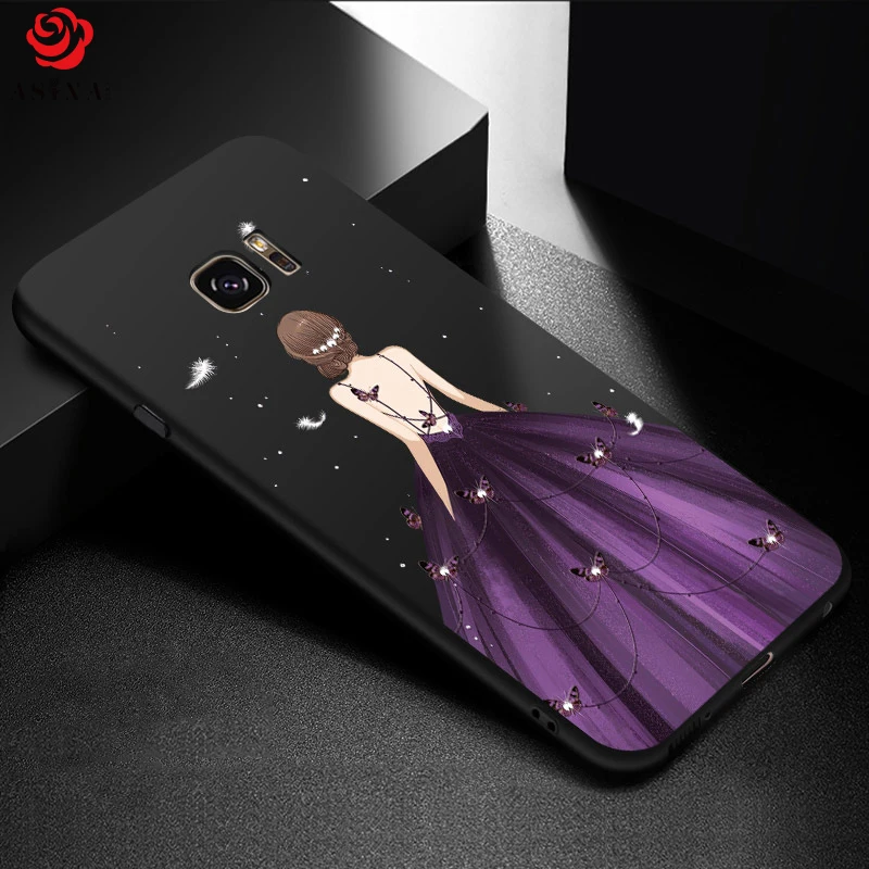 

ASINA Elegant Case For Samsung Galaxy S7 Case Silicone with Beautiful Dress Design Cover For Samsung S7 Edge Coque Fundas Capa