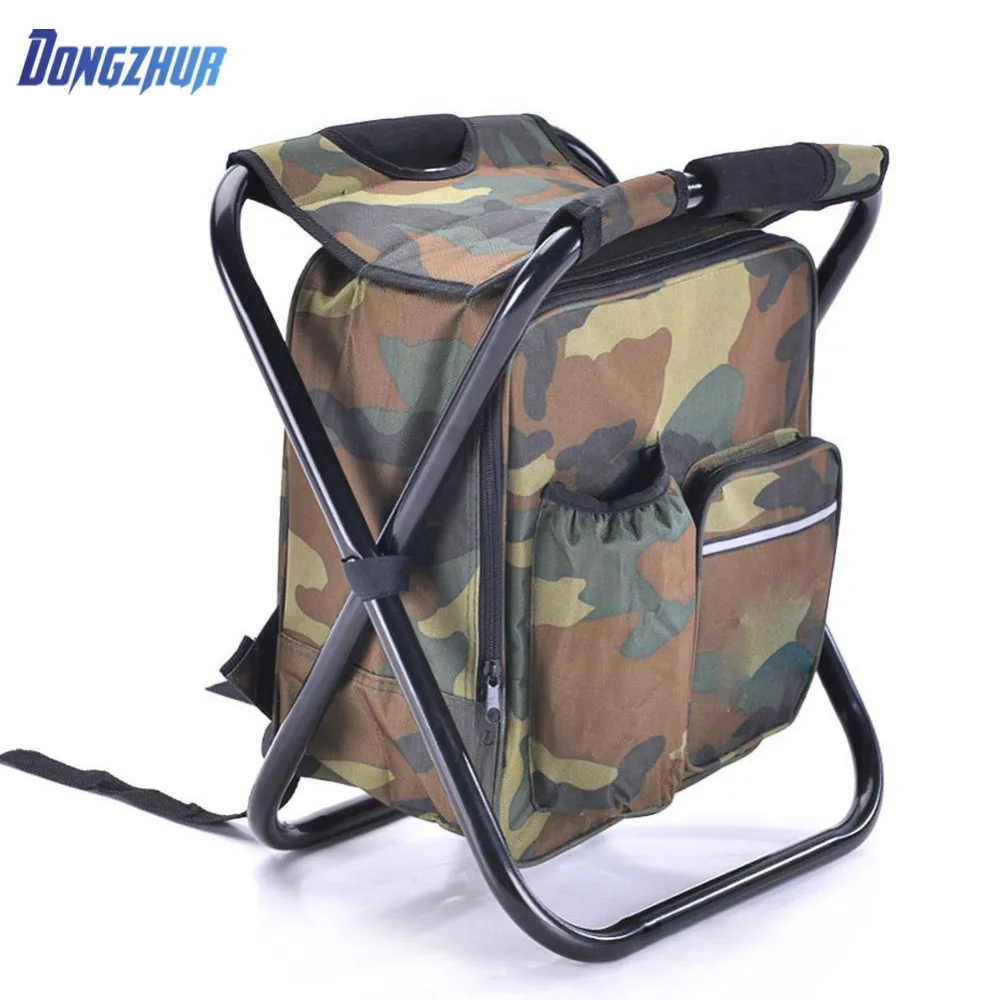 

2018 New Foldable Chair Ice Backpack Oxford Cloth&Metal Tube Bag Portable Fishing Equipment for Travel Outdoor Fishing Chair