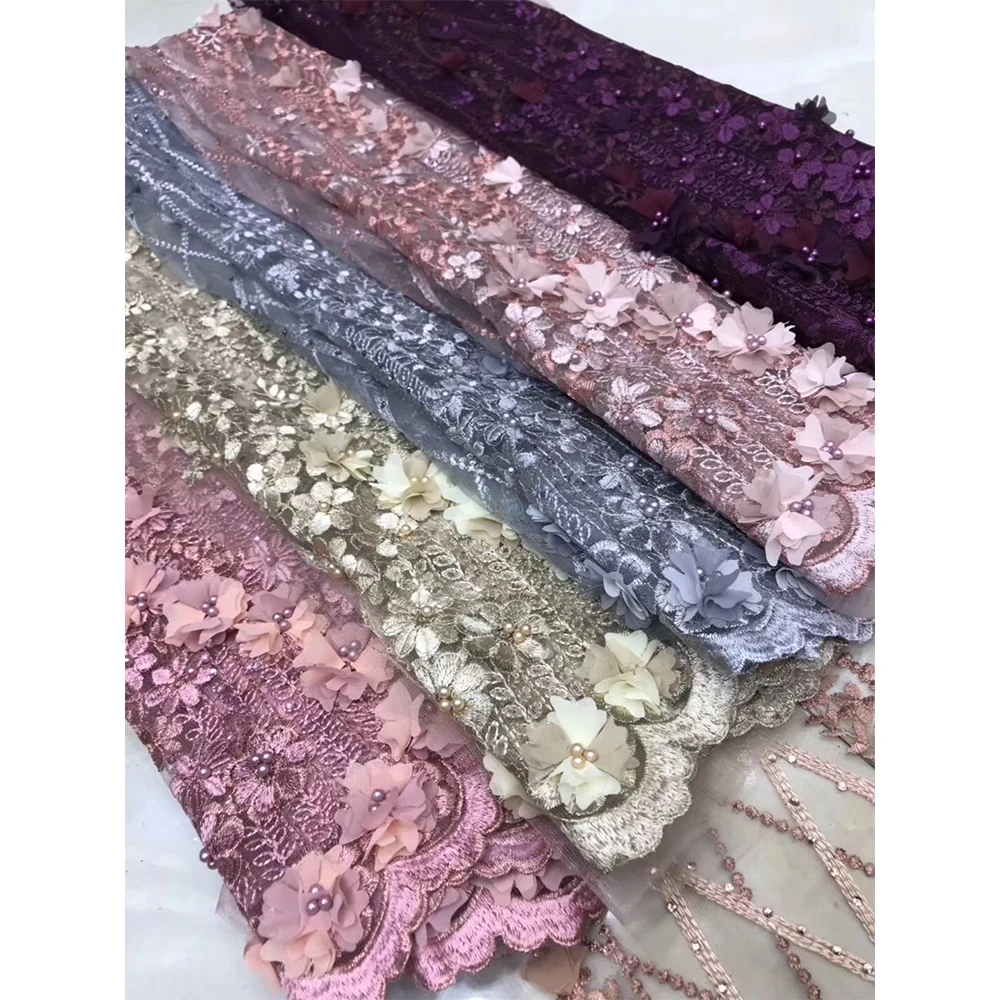 

New Arrival African Laces Fabrics Embroidered nigerian Guipure French Lace Fabric High-quality African French Net Lace Fabric