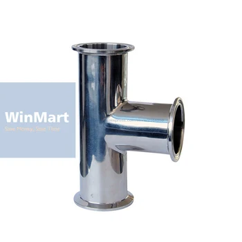 

1pc 45mm Pipe OD Fitting 64mm Feerule OD 304 Stainless Steel SanitaryTri Clamp Sanitary Tee Connector Pipe Fitting Homebrew