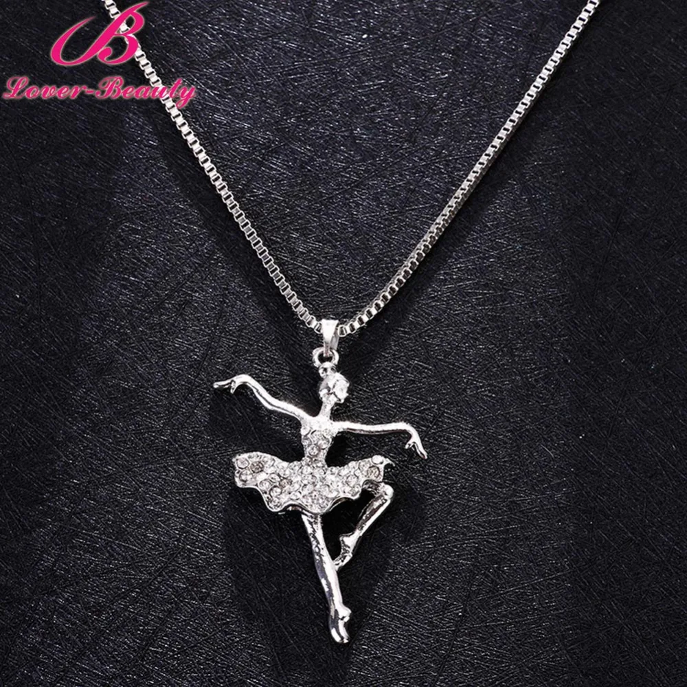 Lover Beauty Fashion Figure ballet girl pendant Necklace jewelry paragraph clavicle chain Japan