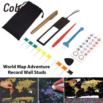 

8pcs/Bag DIY Scratch Pen Set Scratch Map Tool Set for Scratch Map Maps Accessories Markers Stickers