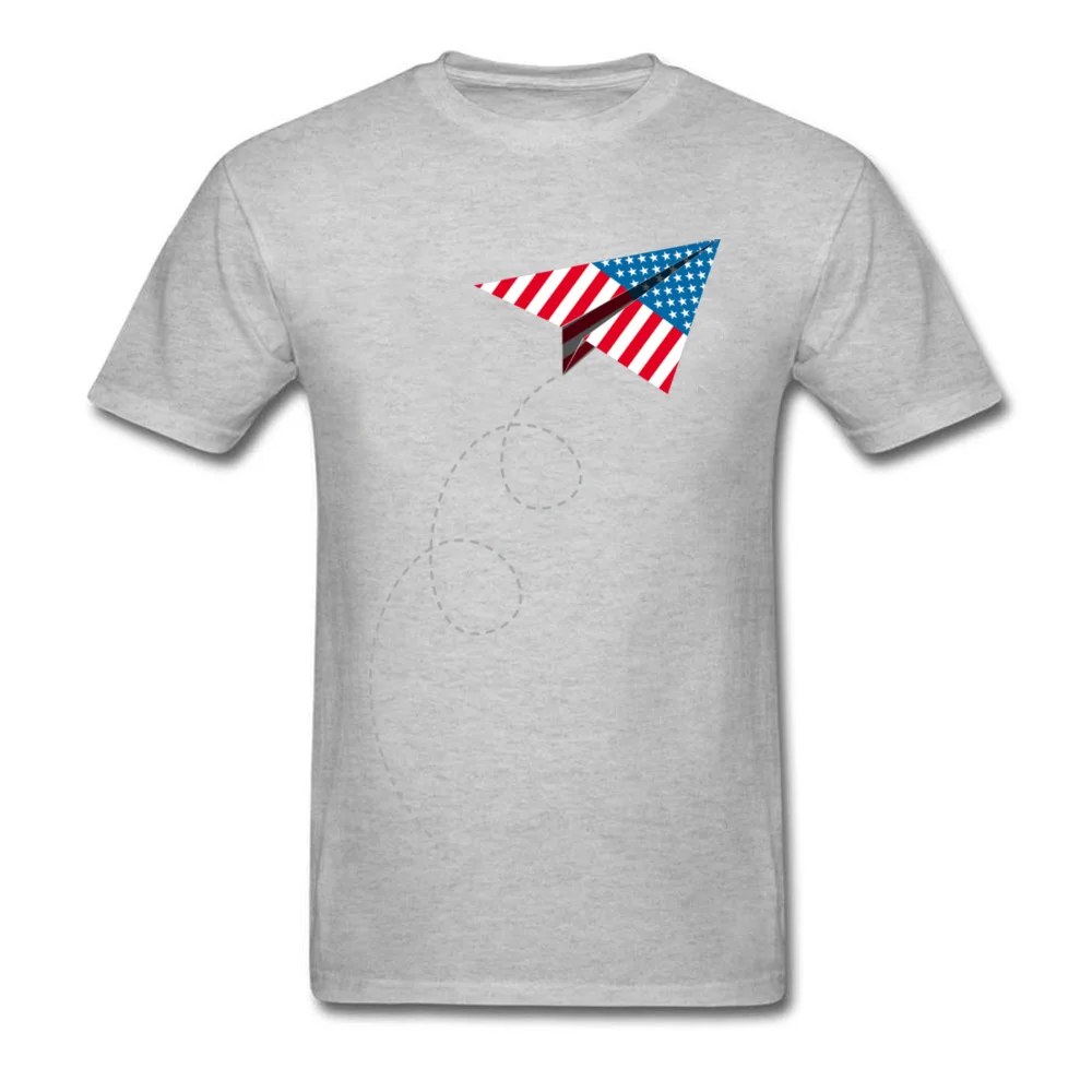 American Plane Autumn 100% Cotton O-Neck Tops Shirt Short Sleeve comfortable Clothing Shirt Prevalent Printed On T-shirts American Plane grey