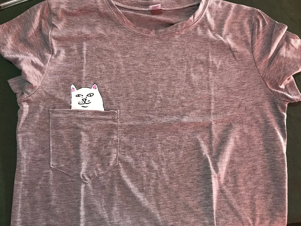 Летняя женская футболка, повседневный женский топ, модная футболка, женская брендовая одежда, футболка с принтом кота, топ, Милая футболка, S-4XL