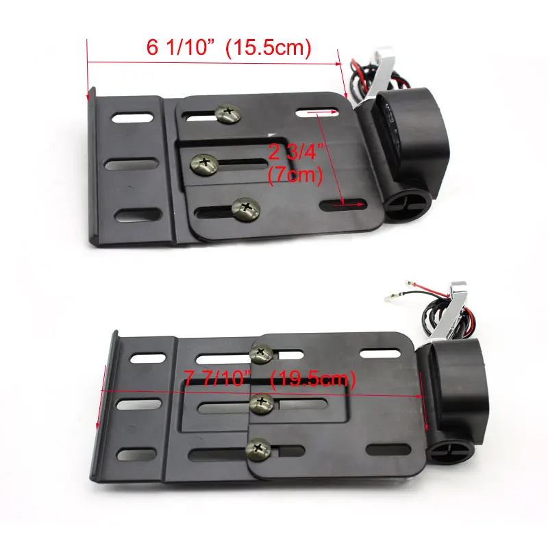 Nordson Foldable Motorcycle LED Side Mount License Plate Light Bracket Light For Harley Sportster XL883 XL1200 2004-2016