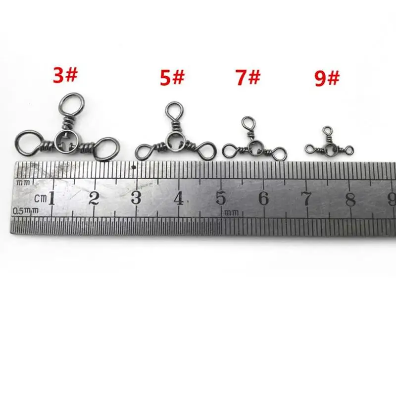 Dongzhur 30 шт./лот, рыболовный поворотный морской рок разъем, рыболовные снасти, тройной Вертлюг, соединитель, рыболовные снасти, Прямая поставка