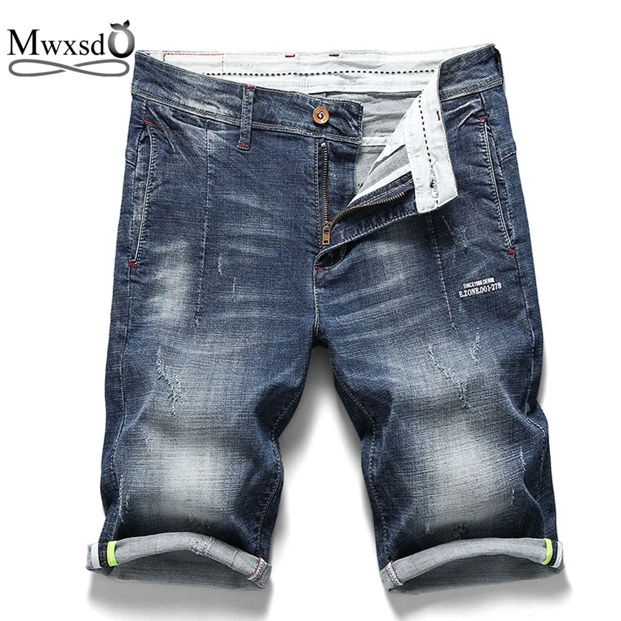 Mwxsd Brand Men's Casual Cotton Denim Shorts Men high quality Jean ...