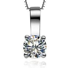 Теплое сердце подарок на день рождения для девочки 1 карат высокое качество NSCD имитирует бриллиантовую подвеску ожерелье Твердое Серебро Белое золото