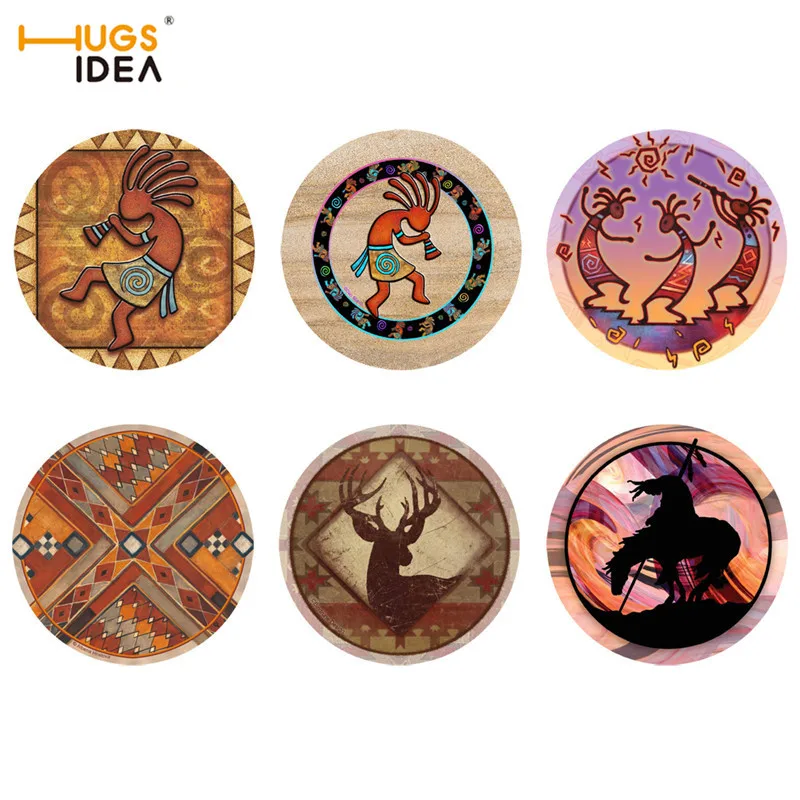 HUGSIDEA African Kokopelli 3D печатные салфетки винтажные аксессуары для украшения дома