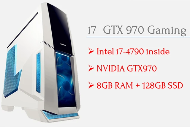 gtx 970 gaming computer i7 desktop computers i7 cpu 8gb ram 128gb