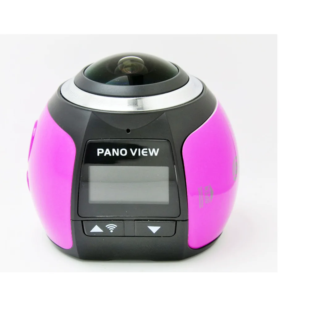 Amkov 4K 360 панорамная камера Ultra HD Wifi 2448*2448 Экшн-камера водонепроницаемая Спортивная камера для вождения VR - Цветной: Красный / розовый