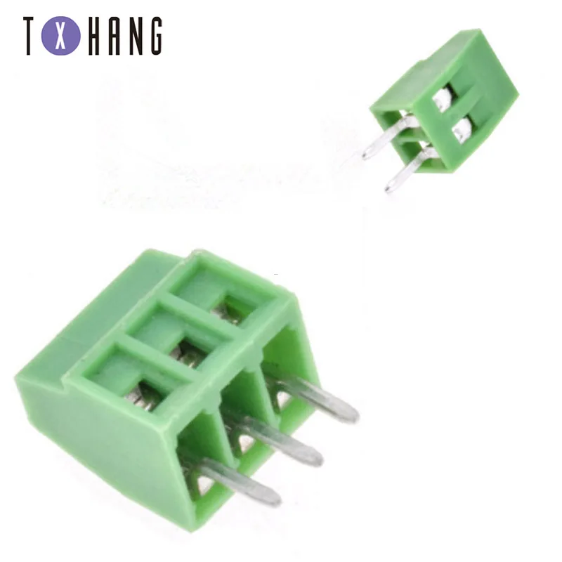 

10pcs kf120-2.54-2P 3P 2.54MM pitch straight pin pcb screw terminal block connector 2 3PIN green KF120