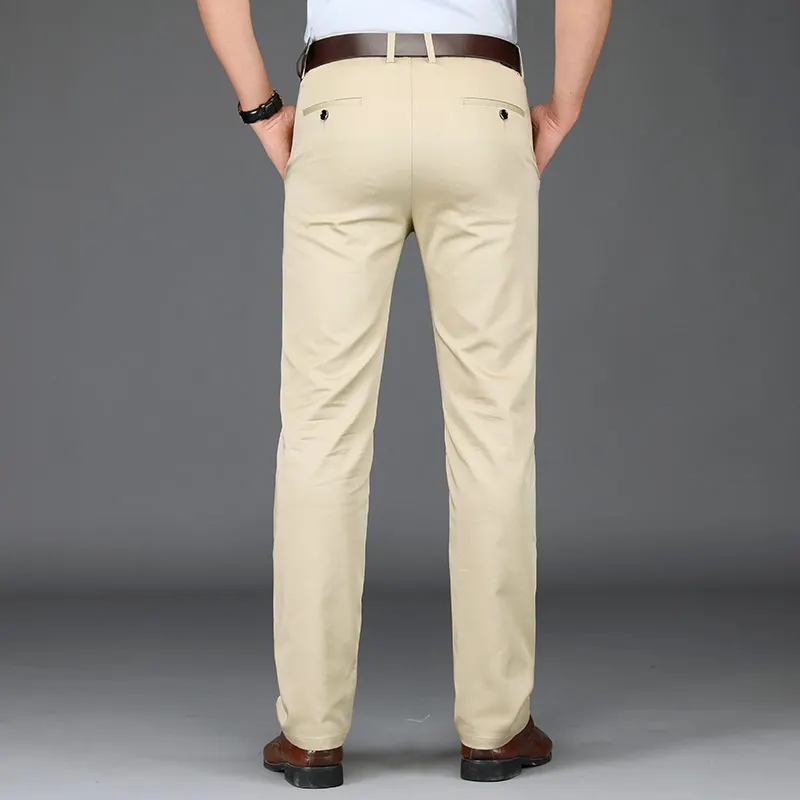 Летние повседневные мужские брюки наивысшего качества из хлопка, обычные мужские брюки, деловой стиль, офисный костюм, брюки, спортивные брюки, брюки