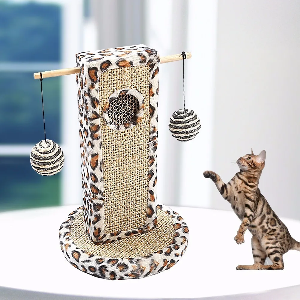 1pc Cat Pet Toys Sisal Hemp Kitten Climbing Frame Scratch Board Mat