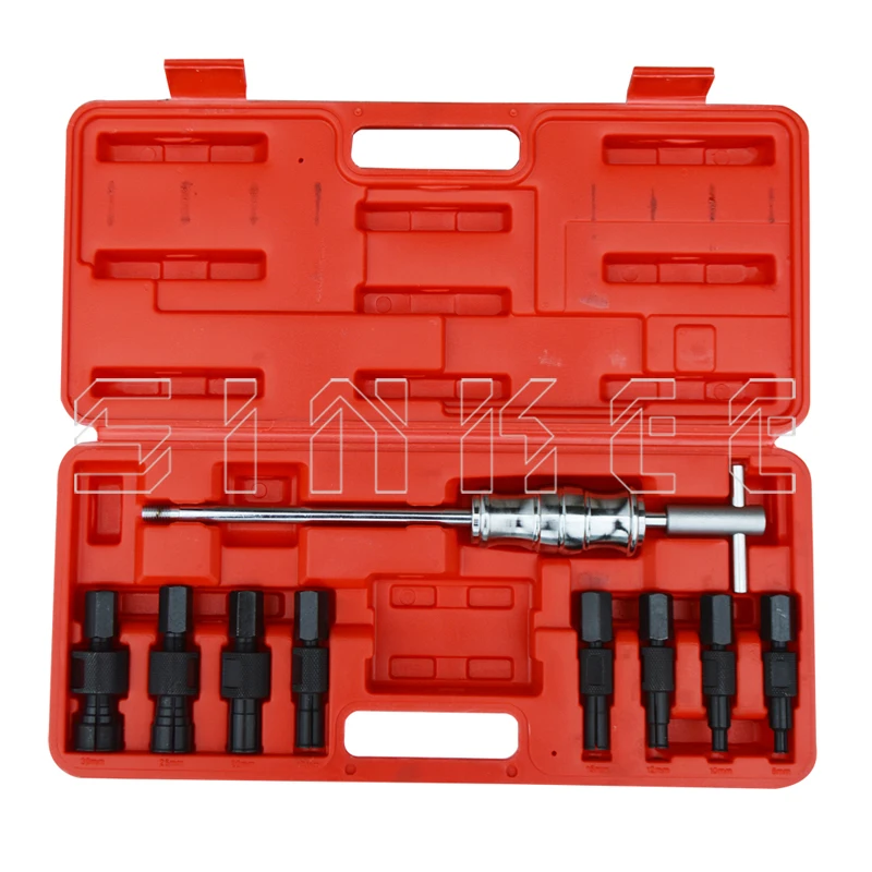 Ceny 9pc zestaw zaślepka młotek ślizgowy Pilot wewnętrzny ściągacz do łożysk zestaw do usuwania łożysk SK1034