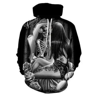 

2019 Hot hoody new 3d Skull Hoodies Men Women Fashion Winter Spring Sportswear Hip Hop Tracksuit Brand Hooded Tops Steetwear
