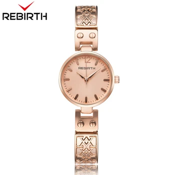 

REBIRTH Stainless Steel Bracelet Watches Women Fashion Quartz Analog Lady Wristwatches Luxury Girl Watch Relojes Mujer Watch Box