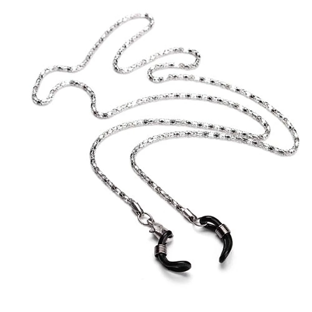 Hot 2 X glasses cord glasses band glasses rope chain sport band metal for glasses 61CM silver Hot 2 X glasses cord glasses band glasses rope chain sport band metal for glasses 61CM silver