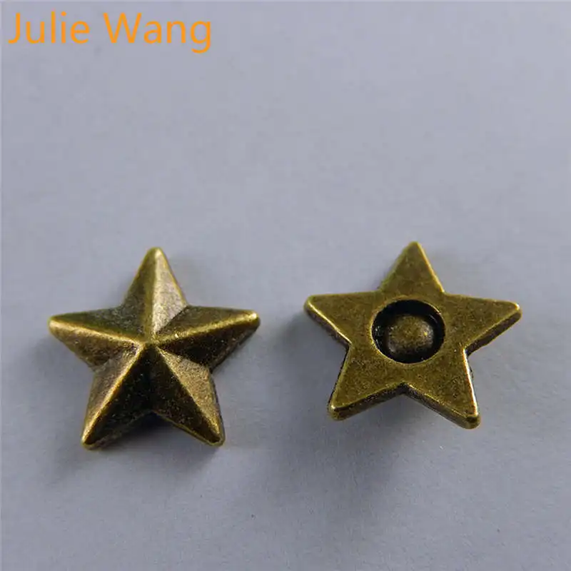 Julie Wang 20 шт маленькая пентаграмма сплав античная бронза пятиконечная звезда
