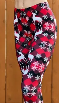

Warm Womens Winter Christmas Snowflake Knitted Leggings Cotton Trousers