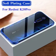 Ультратонкий Прозрачный чехол для Redmi K20 Pro, мягкая задняя крышка из ТПУ с покрытием для Xiaomi Mi9T Pro 9 SE F1 8Lite Redmi 7 Note7 Pro 6A