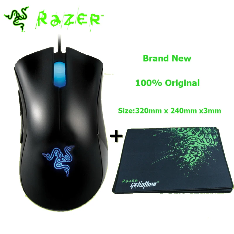 Prix pour Razer Deathadder Souris 3500 DPI Gaming Mouse + Razer Goliathus Gaming Mouse Pad 320mm x 240mm x 3mm Sans Paquet Le Plus Bas Prix Prix pour Razer Deathadder Souris 3500 DPI Gaming Mouse + Razer Goliathus Gaming Mouse Pad 320mm x 240mm x 3mm Sans Paquet Le Plus Bas Prix