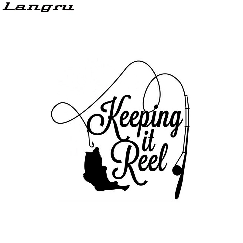 Langru Keeping It Reel автомобильный стикер с рыбалкой мотоцикл виниловая наклейка