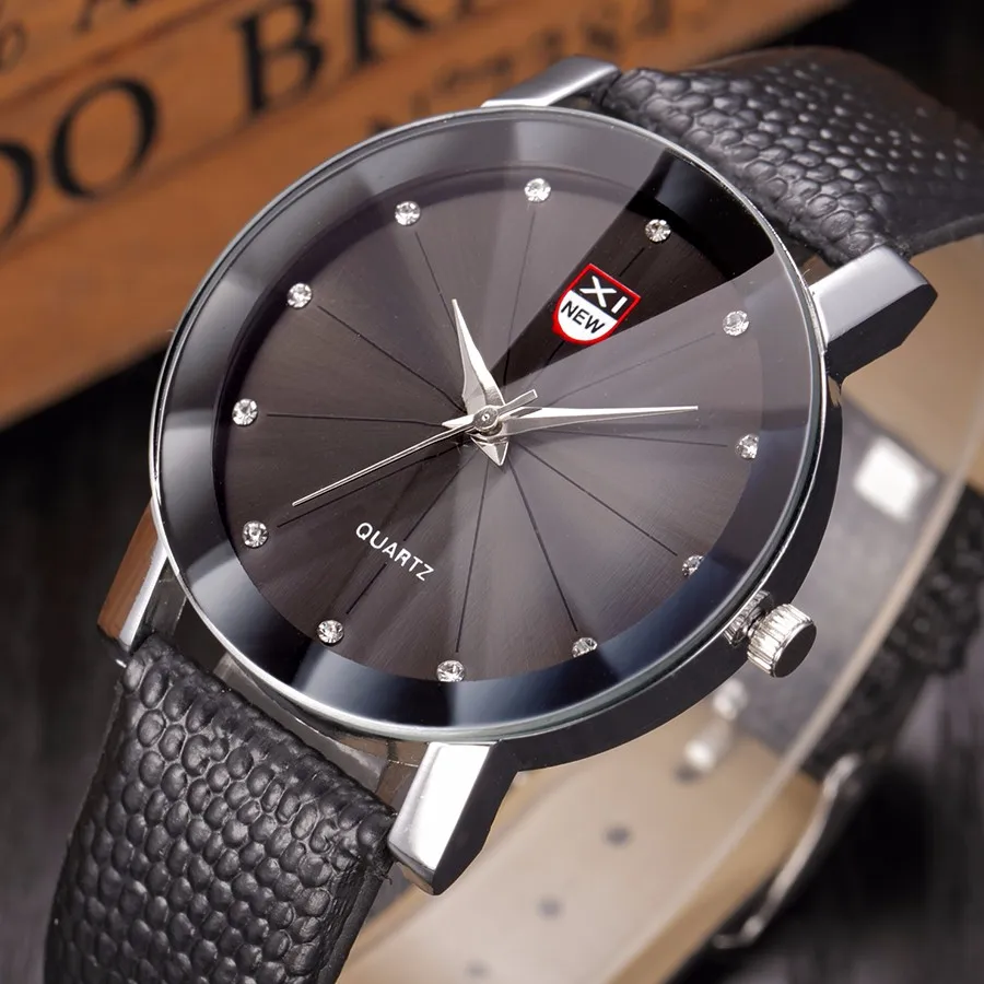 

Relogio Masculino De Luxo Men Luxury Stainless Steel Quartz Military Sport Leather Band Dial Wrist Watch Erkek Saat